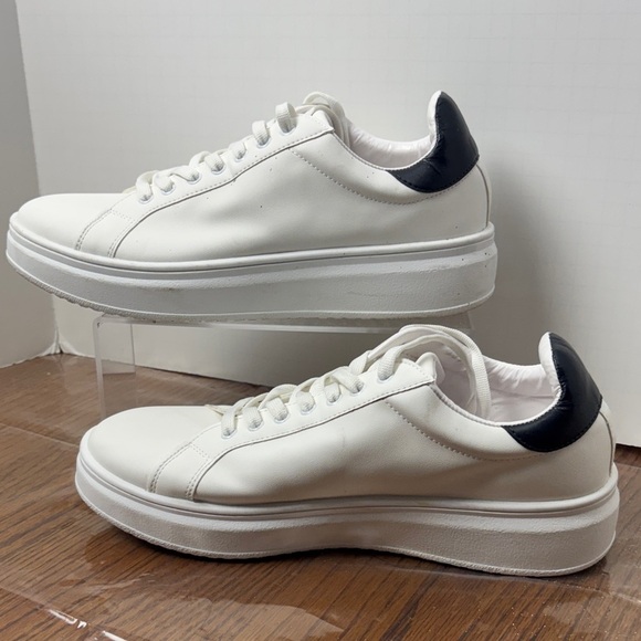 ASOS men’s running White and Black Platform Sneakers - Picture 2 of 7